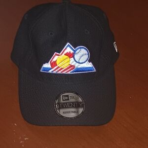 New Era Black Hat with Multicolor Logo